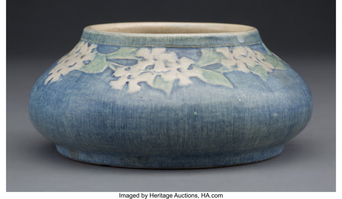 Newcomb College Matte Glazed Pottery Bowl Decora: Newcomb College Matte Glazed Pottery Bowl Decorated by Anna Francis Simpson, circa 1900 Marks: NC, AFS 065, 37, W 3 x 5-1/2 inches (7.6 x 14.0 cm) HID03101062020 © 2020 Heritage Auctions | All Ri