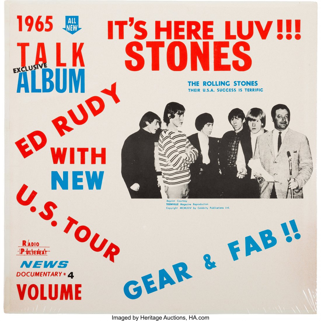 The Rolling Stones Original First Pressing Inter: The Rolling Stones Original First Pressing Interview Album Ed Rudy-It's Here Luv!!! Stones Still Sealed (1965) (The Beatles related). Super rare and seldom seen sealed album. Ed Rudy was a veteran new