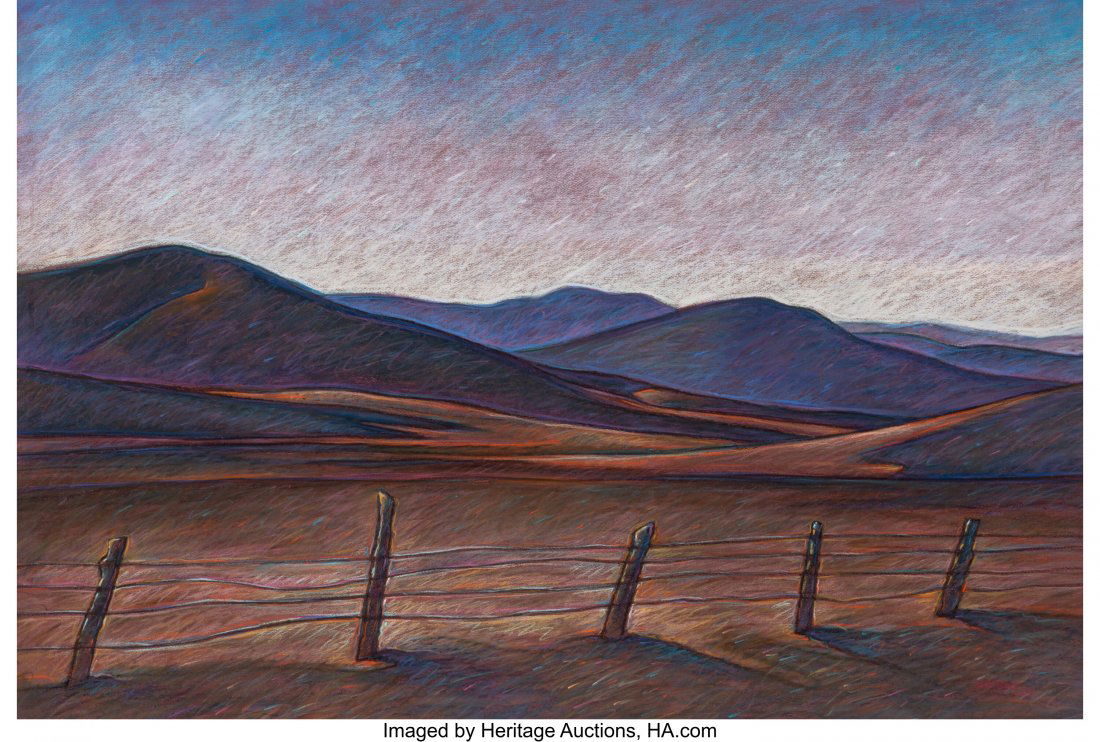 Howard Post (American, b. 1948) Cattle Country P: Howard Post (American, b. 1948) Cattle Country Pastel on paper 29-3/4 x 39-1/2 inches (75.6 x 100.3 cm) (sight) Signed lower right: HEPost PROVENANCE: Private collection, Henderson, Nevada. HID0310106