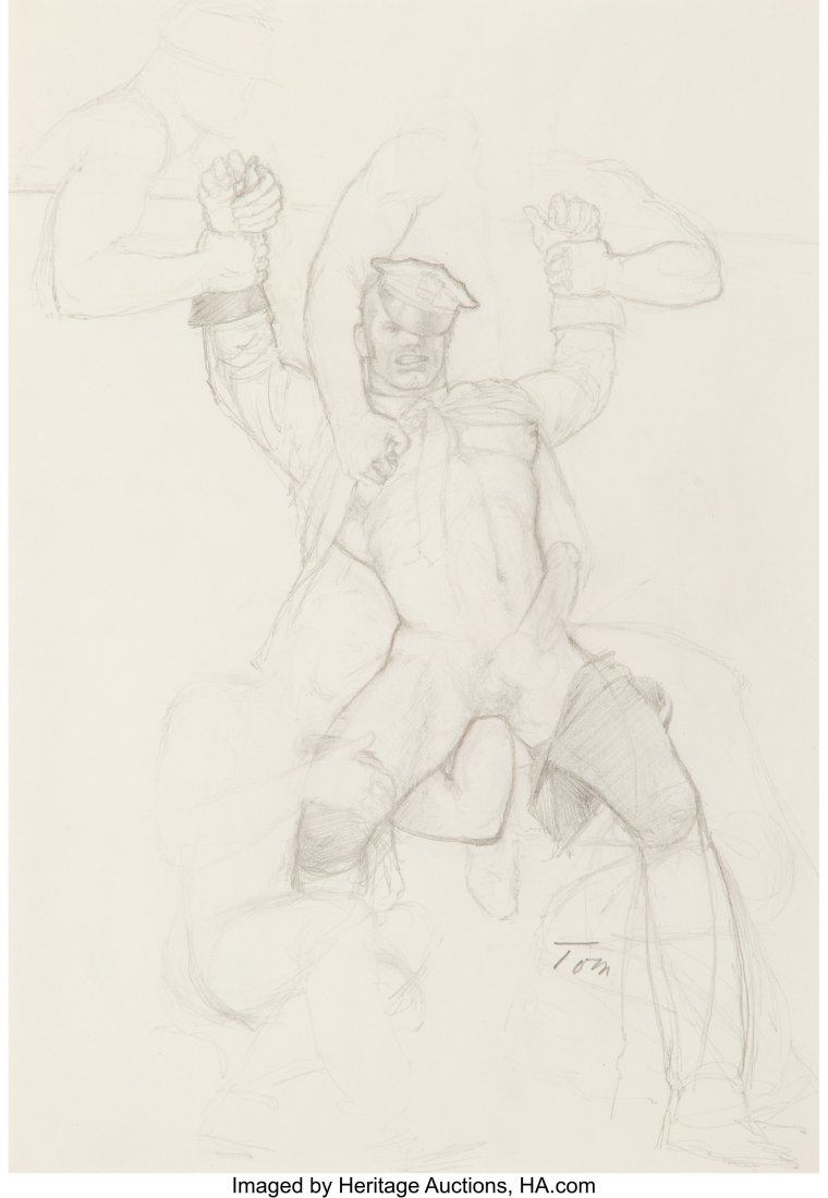 Tom of Finland (1920-1991) Untitled (Fisting), 1: Tom of Finland (1920-1991) Untitled (Fisting), 1978 Pencil on paper 11-5/8 x 8-1/4 inches (29.5 x 21 cm) Signed lower right: Tom PROVENANCE: Western Projects, Los Angeles, California; James Kelly Cont