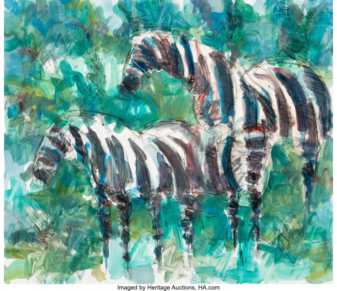 Theodore Waddell (b. 1941) Africa Series 09B, 19: Theodore Waddell (b. 1941) Africa Series 09B, 1988 Monotype 25 x 28-1/2 inches (63.5 x 72.4 cm) Signed and dated lower right: T Waddell 88 PROVENANCE: Private collection, Rocklin, California. HID03101