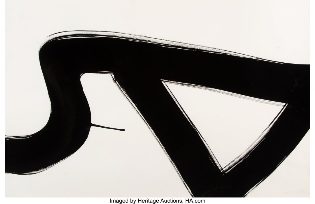 Al Held (1928-2005) Untitled 2, 1960 Ink on pape: Al Held (1928-2005) Untitled 2, 1960 Ink on paper 22-5/8 x 35 inches (57.5 x 88.9 cm) Signed and dated on the reverse: Al Held 60 PROVENANCE: David Klein Gallery, Birmingham, Michigan; Private collect