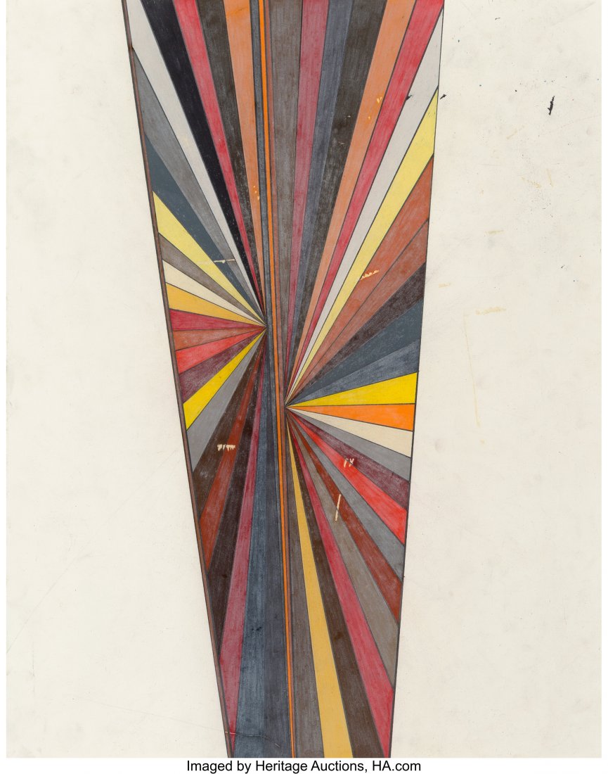 Mark Grotjahn (b. 1968) Untitled (Multi Red Two: Mark Grotjahn (b. 1968) Untitled (Multi Red Two Wing Butterfly White Background), 2006 Color pencil on paper 25-1/8 x 20 inches (63.8 x 50.8 cm) Signed, dated, titled, and inscribed on the reverse: Ma