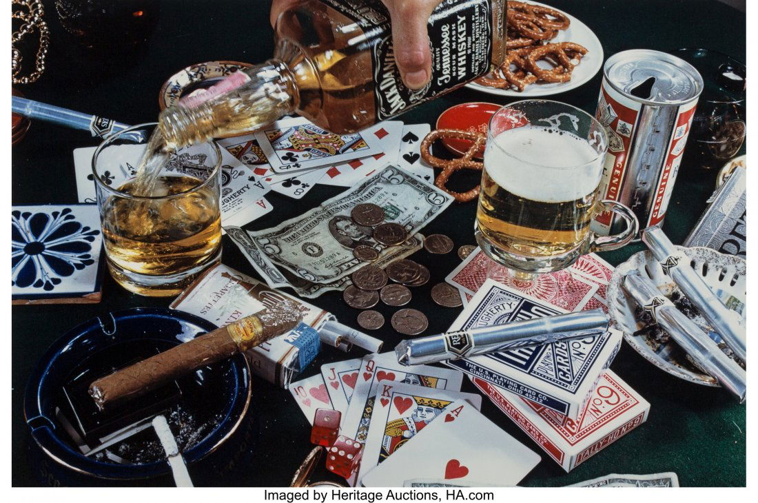 Audrey Flack (American, 1931) Untitled (Complete: Audrey Flack (American, 1931) Untitled (Complete portfolio with 12 works), 1973-1983 Dye transfer, printed 1983 14-5/8 x 22 inches (37.1 x 55.9 cm); and the reverse Signed in silver ink, portfolio cas