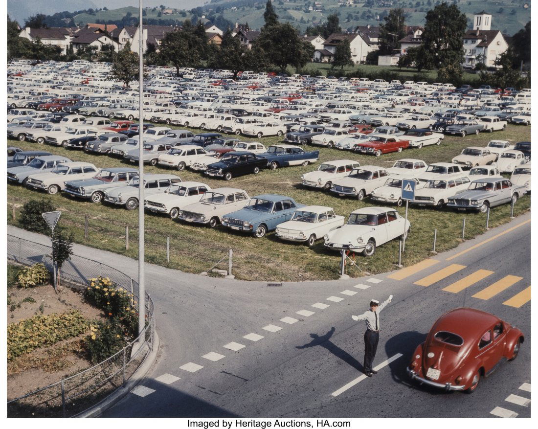 Arnold Odermatt (Swiss, 1926) Stans, 1965 Dye co: Arnold Odermatt (Swiss, 1926) Stans, 1965 Dye coupler 16 x 19-1/2 inches (40.6 x 49.5 cm) Numbered 1633 and editioned 14/15 in pencil, mount verso. Inscribed Oder 02 in pencil, frame verso. PROVENANCE