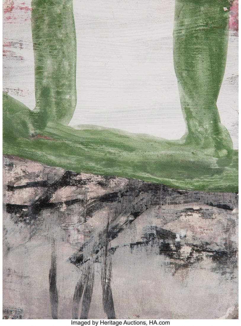 Bill Jensen (American, 1945) LZZ 27, 1999 Pigmen: Bill Jensen (American, 1945) LZZ 27, 1999 Pigment, egg & tempera on paper 9-1/8 x 6-7/8 inches (23.2 x 17.5 cm) (sheet) Signed and titled on the reverse: Bill Jensen / LZZ 27 PROVENANCE: Danese, N