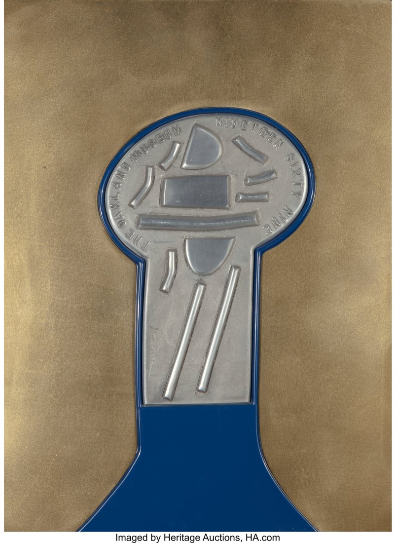 Peter Voulkos (American, 1924-2002) Oakland Muse: Peter Voulkos (American, 1924-2002) Oakland Museum Plaque, 1969 Cast and enameled metal 27-1/4 x 20 inches (69.2 x 50.8 cm) Inscribed lower left of center: Voulkos HID03101062020 © 2020 Heritage