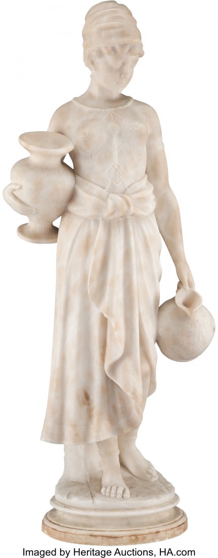 Continental School (19th Century) Rebecca at the: Continental School (19th Century) Rebecca at the well Alabaster 30 inches (76.2 cm) high HID03101062020 © 2020 Heritage Auctions | All Rights Reserved