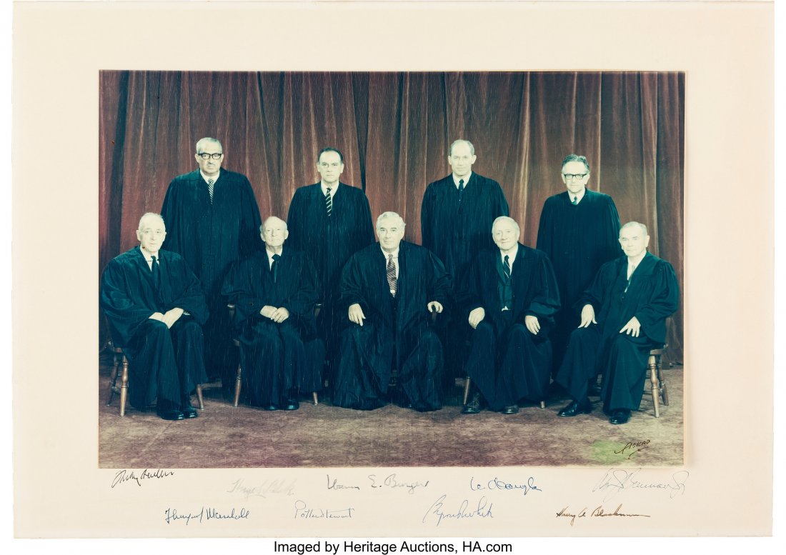 Burger Supreme Court Signed Photograph. 13" x 9" (1 of 1)