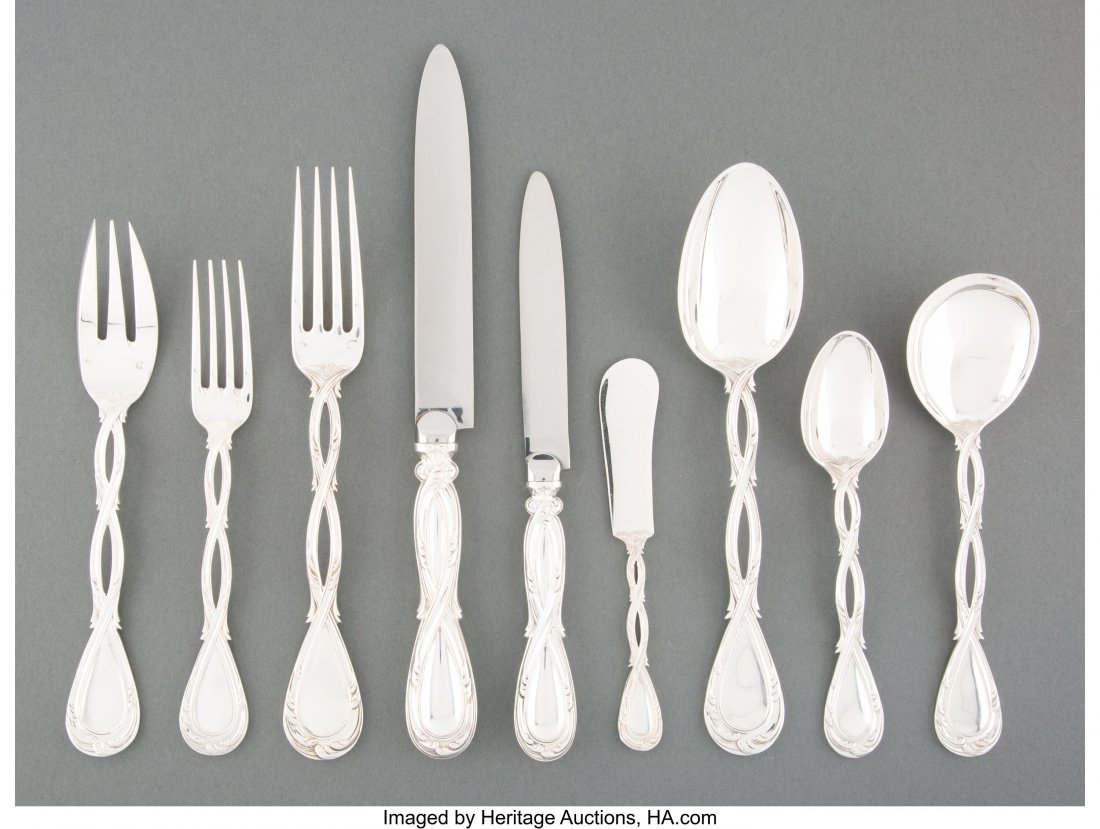 A One Hundred Eight-Piece Puiforcat Royal Patter (1 of 3)