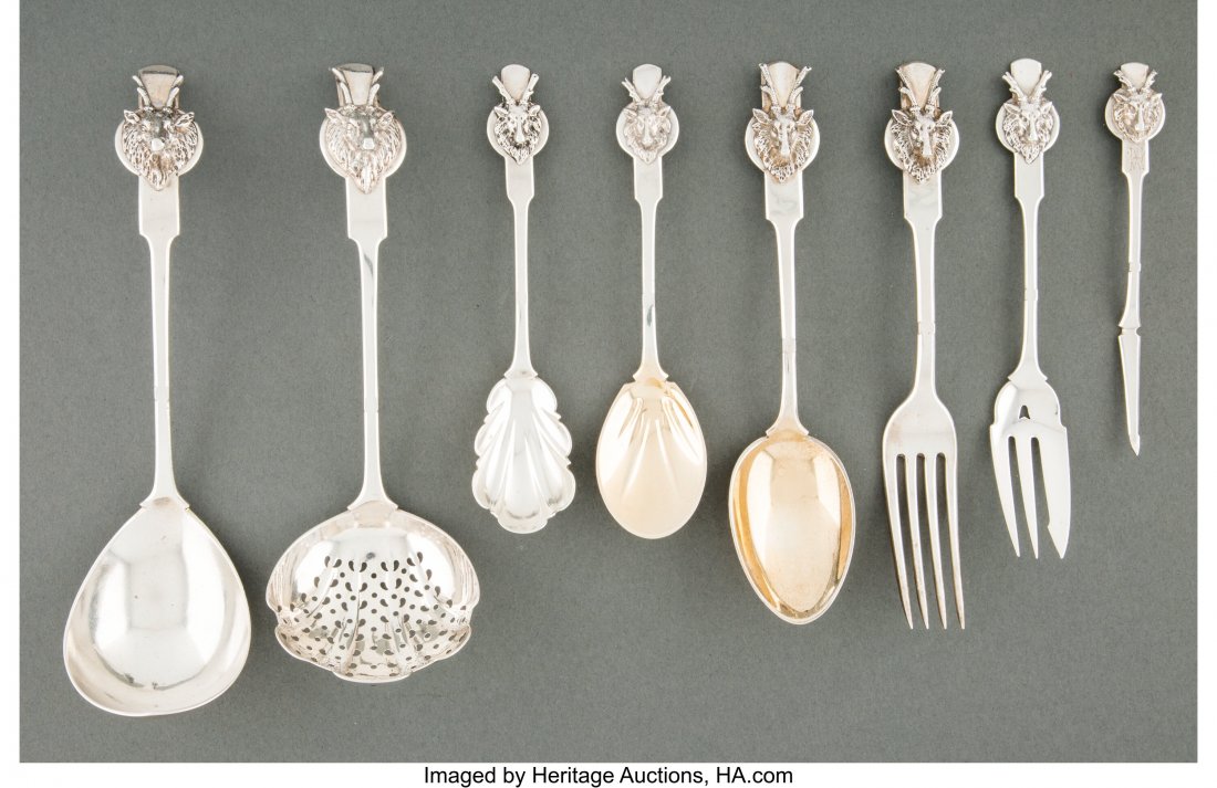 A Group of Sixteen Gorham Mfg. Co. Saxon Stag Pa (1 of 3)