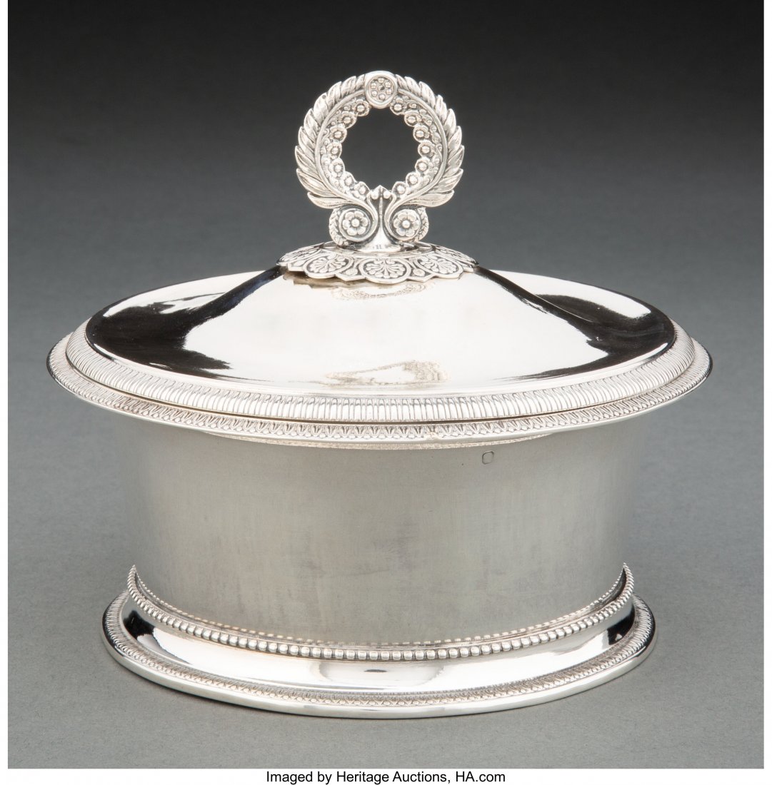 A French Silver Covered Butter Bowl, late 18th c (1 of 4)