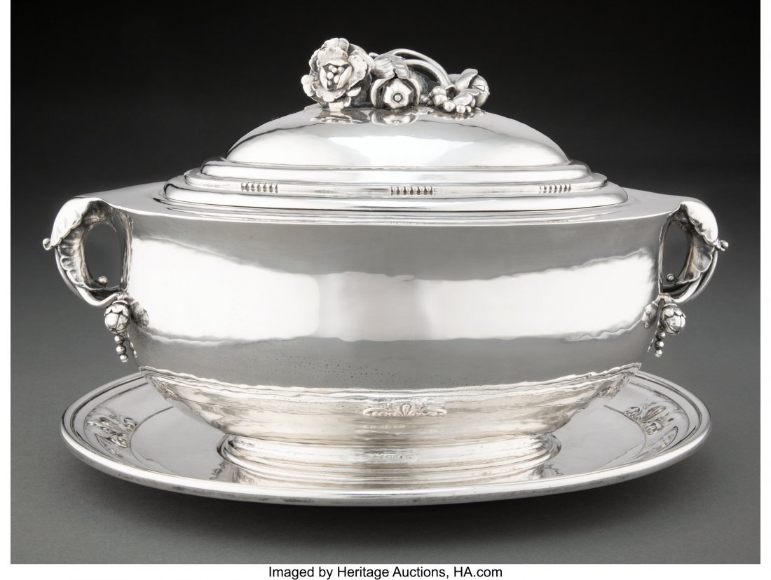 A Georg Jensen No. 337 Silver Covered Bowl and U (1 of 5)