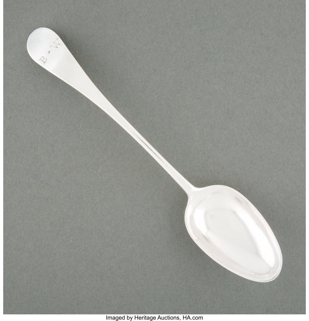 An A. Dubois Coin Silver Table Spoon, Philadelph (1 of 3)