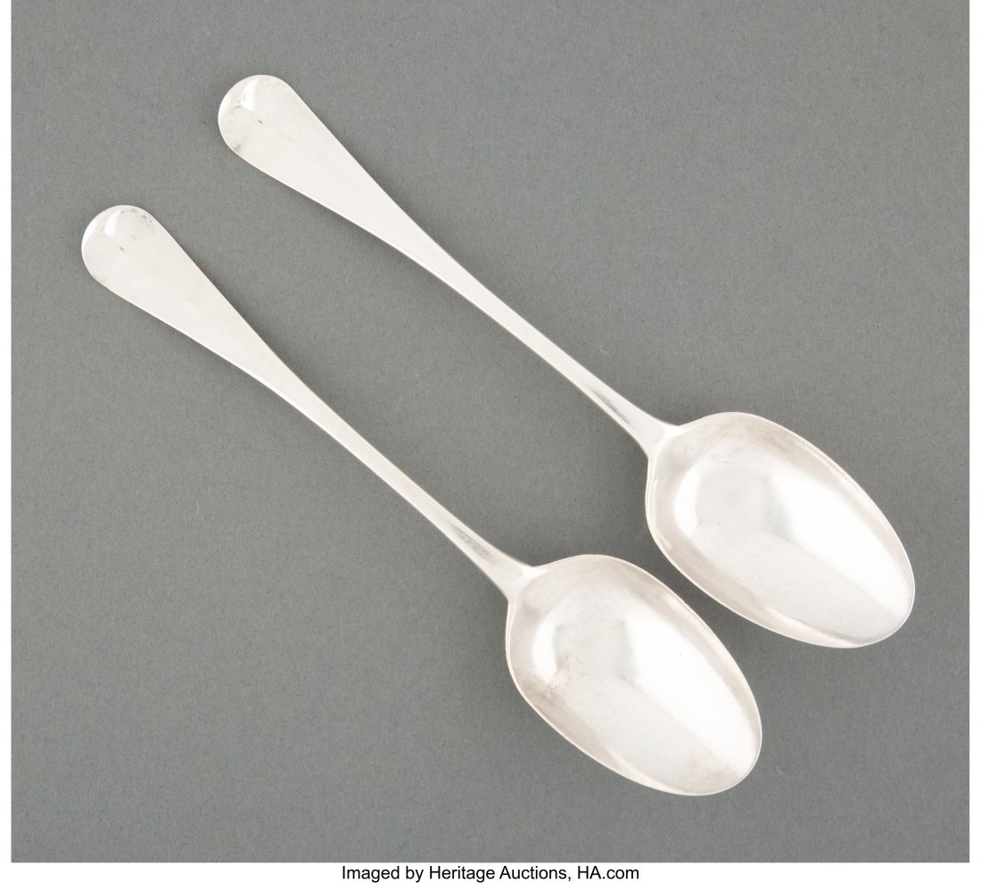 A Pair of American Coin Silver Table Spoons, sec (1 of 3)