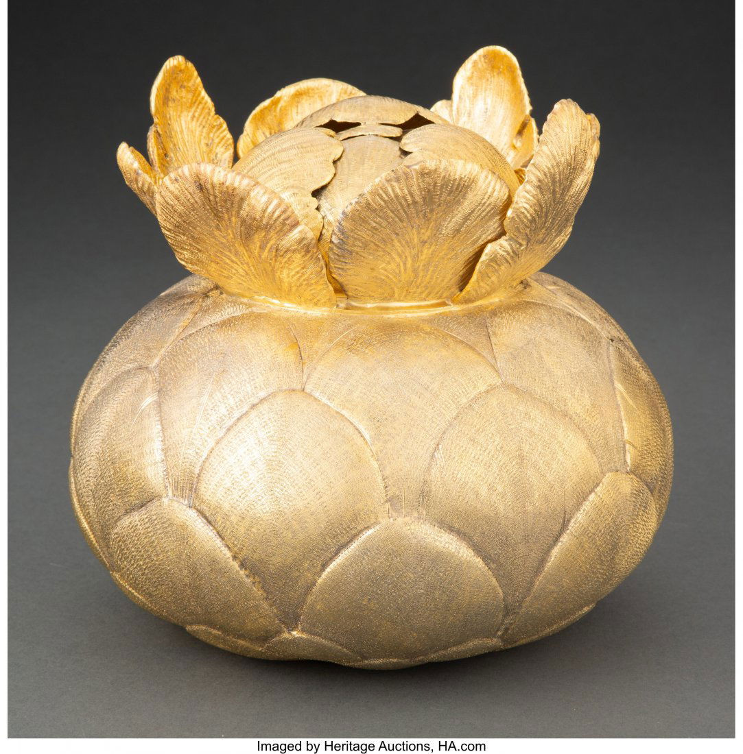 A Tiffany & Co. Gilt Silver Artichoke-Form Tobac (1 of 5)