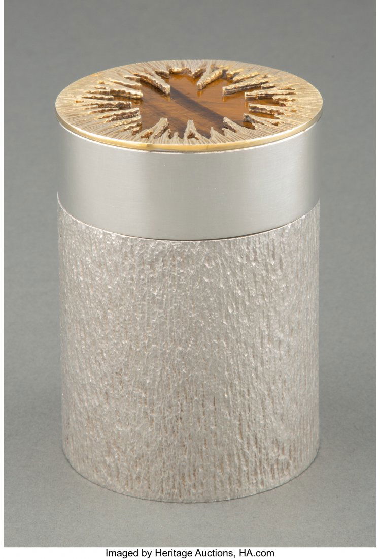 A Mappin & Webb Partial Gilt Silver and Tiger's (1 of 5)