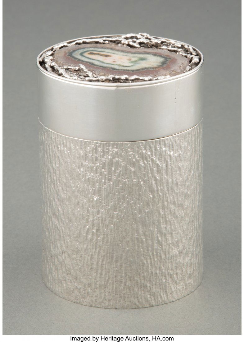 A Deakin & Francis Silver Cigarette Jar, Birming (1 of 5)