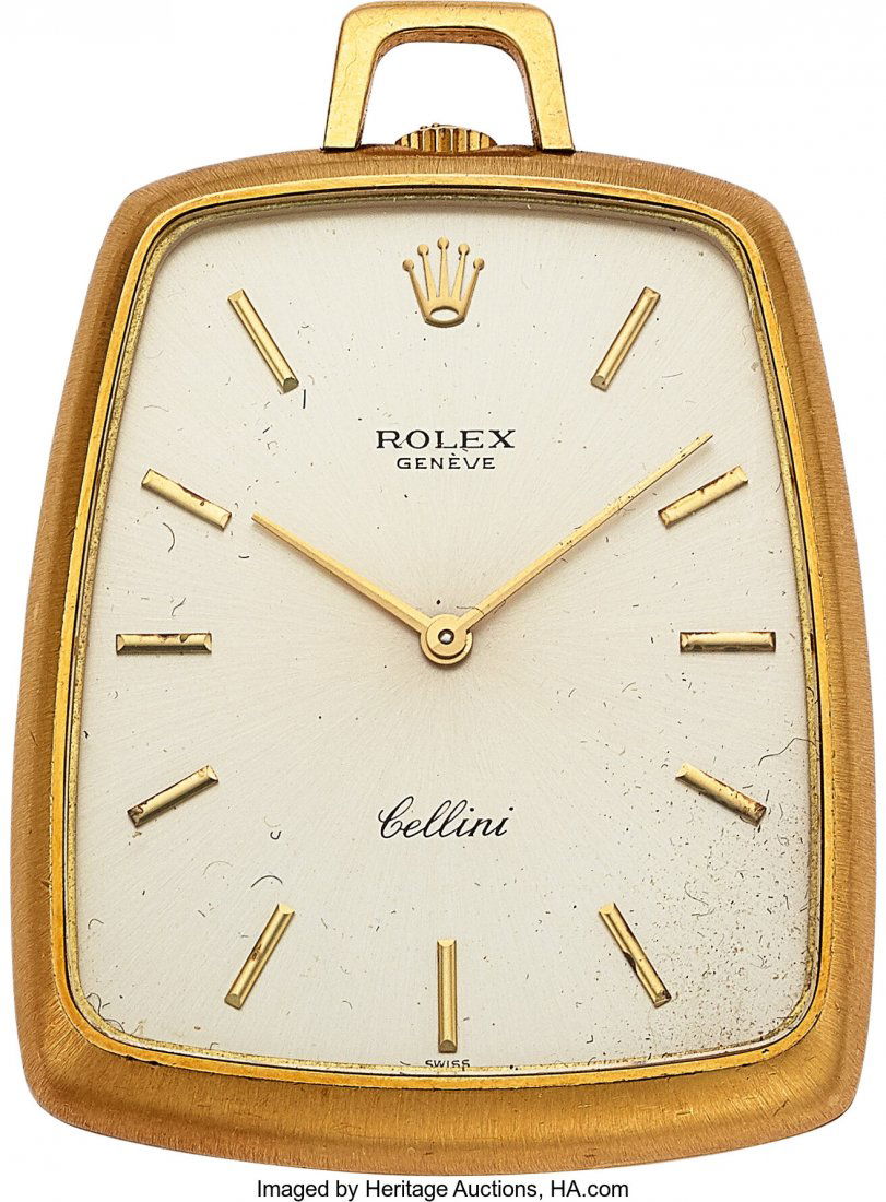 Rolex, 18k Gold Cellini Pocket Watch, Ref. 3727, (1 of 2)