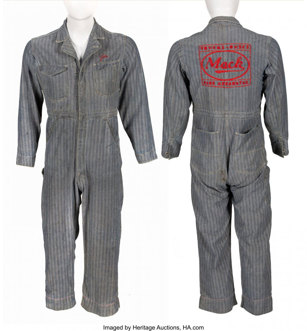 Vintage Master Mack Truck Sanforized Denim Overa (1 of 1)