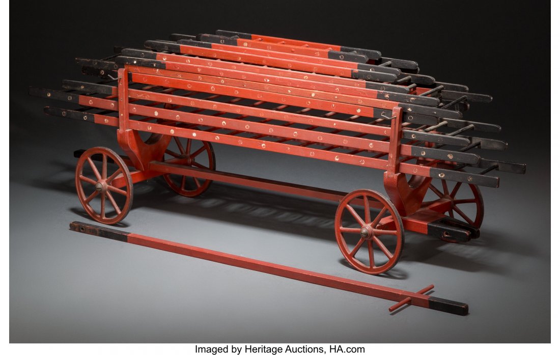 Rare Scratch-Built Man-Drawn City Service Fire L (1 of 2)