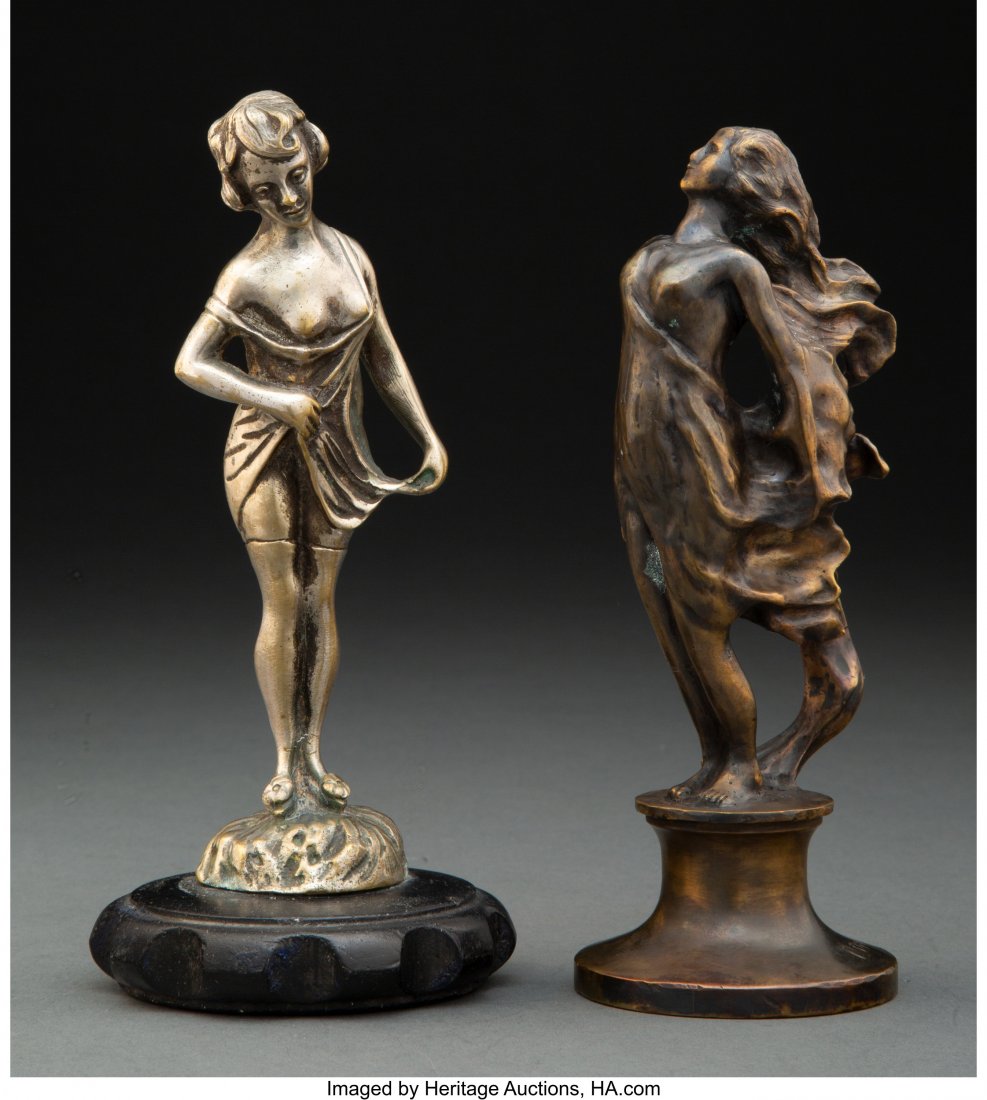 Two French Bronze Automobile Mascots, circa 1910 (1 of 2)