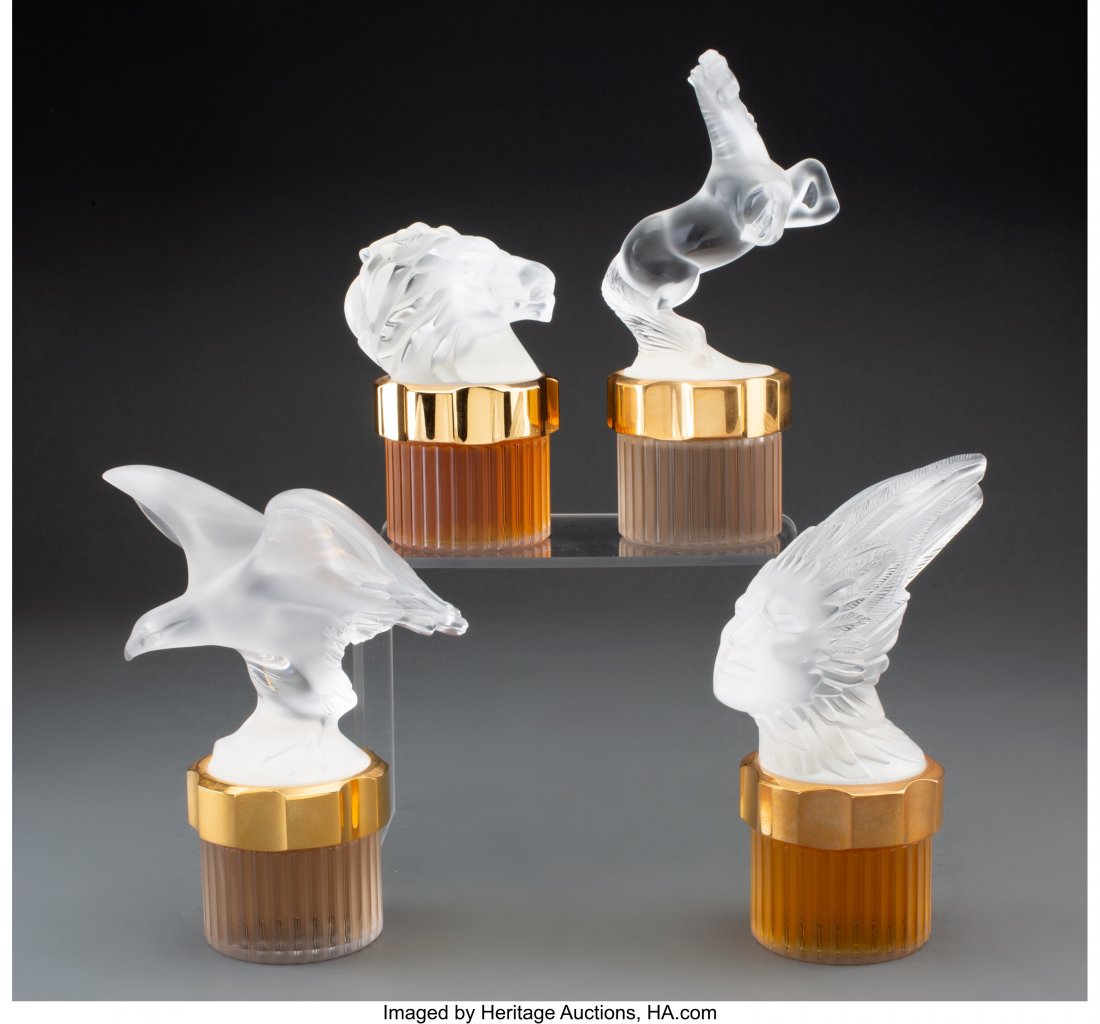 A Set of Four Lalique Men's Eau de Parfum Automo (1 of 4)