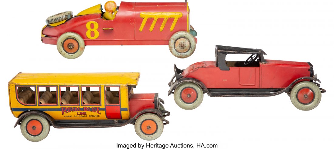 Three Vintage J. Chein and Company Hercules Tin (1 of 2)