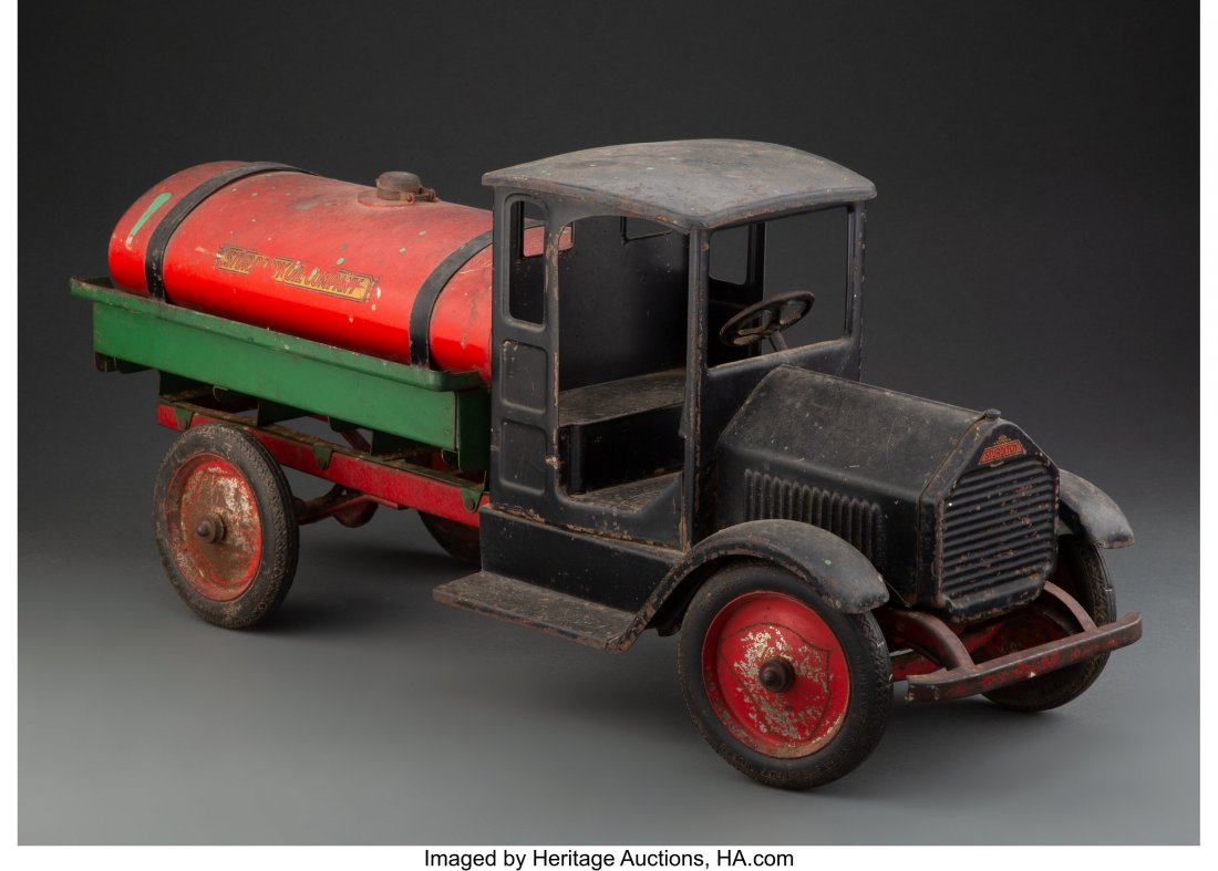 Vintage Sturditoy Oil Tanker Truck Toy Marks: ST (1 of 4)