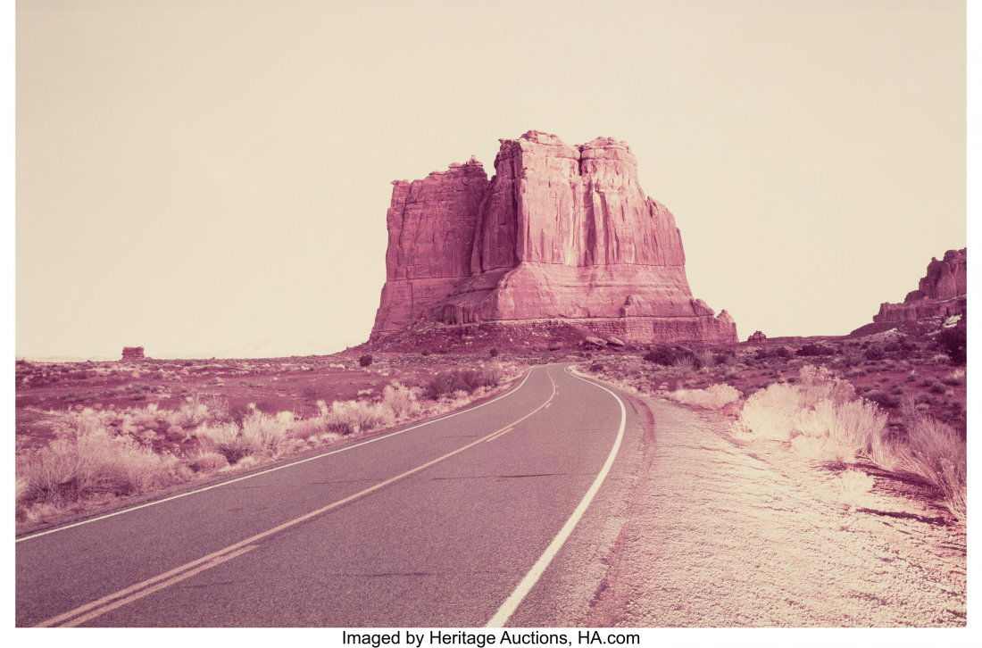 Len Jenshel (American, 1949) Arches National Par: Len Jenshel (American, 1949) Arches National Park, Utah, 1985 Dye coupler 12-3/4 x 19 inches (32.4 x 48.3 cm) Signed, titled, and dated in ink, verso. PROVENANCE: Lawrence Miller Gallery, New York; Ac