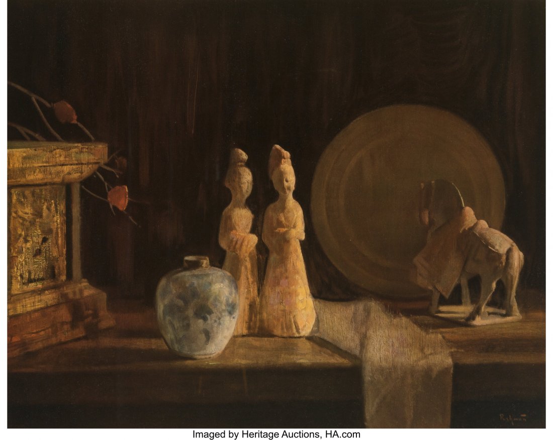 Hovsep Pushman (American, 1877-1966) Radiant Tid: Hovsep Pushman (American, 1877-1966) Radiant Tidings Lithograph in colors on paper laid on board 18-1/2 inches (47.0 cm) (image) Signed in pencil lower left Published by Frost and Reed Ltd., Fine Art