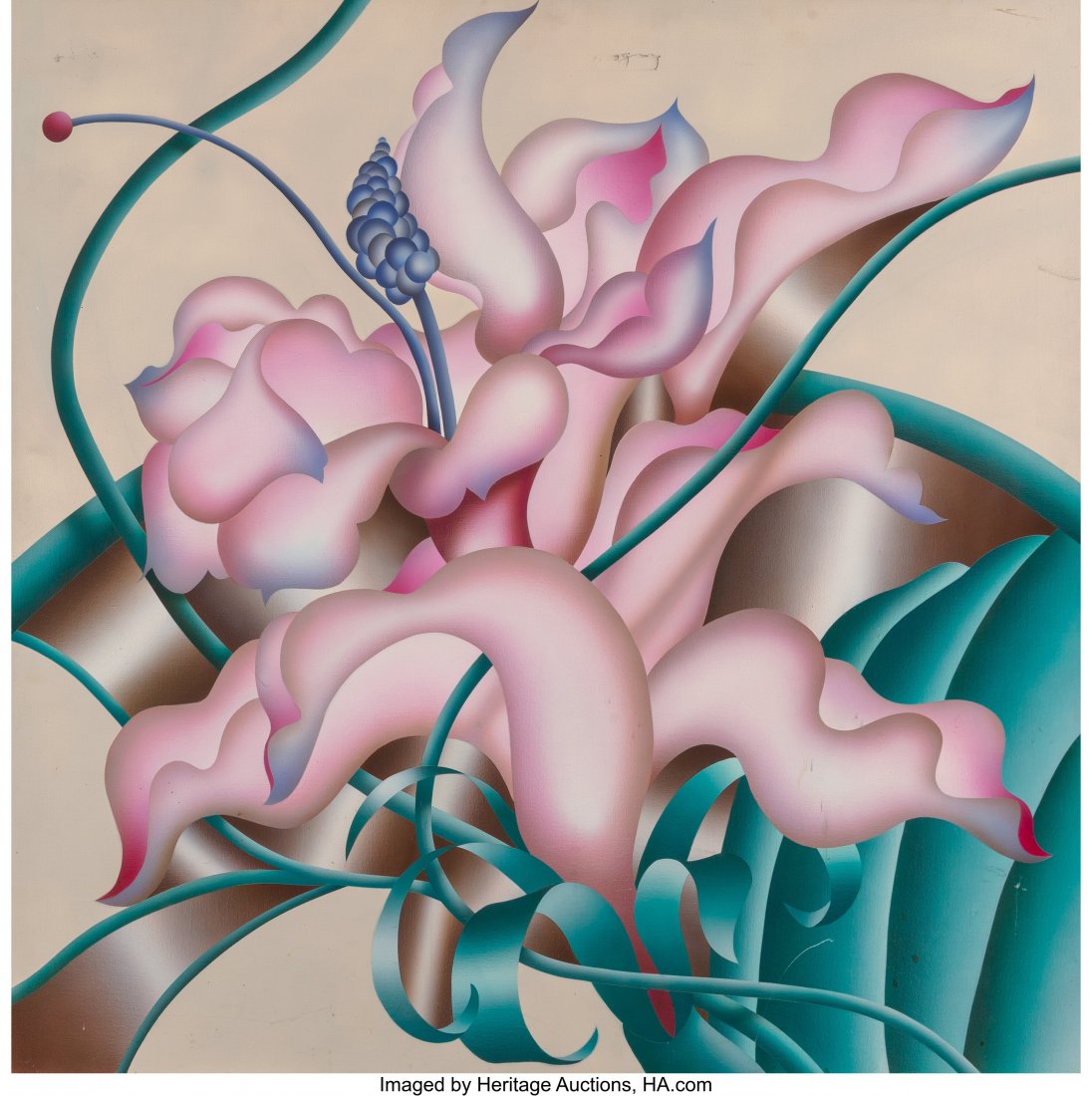 Jack Brusca (American, 1939-1993) Sea-Cactus, 19: Jack Brusca (American, 1939-1993) Sea-Cactus, 1980 Oil on canvas 40 x 40 inches (101.6 x 101.6 cm) Signed, dated, and titled on the reverse: Sea-Cactus / Jack Brusca / 1980 HID03101062020 © 2020