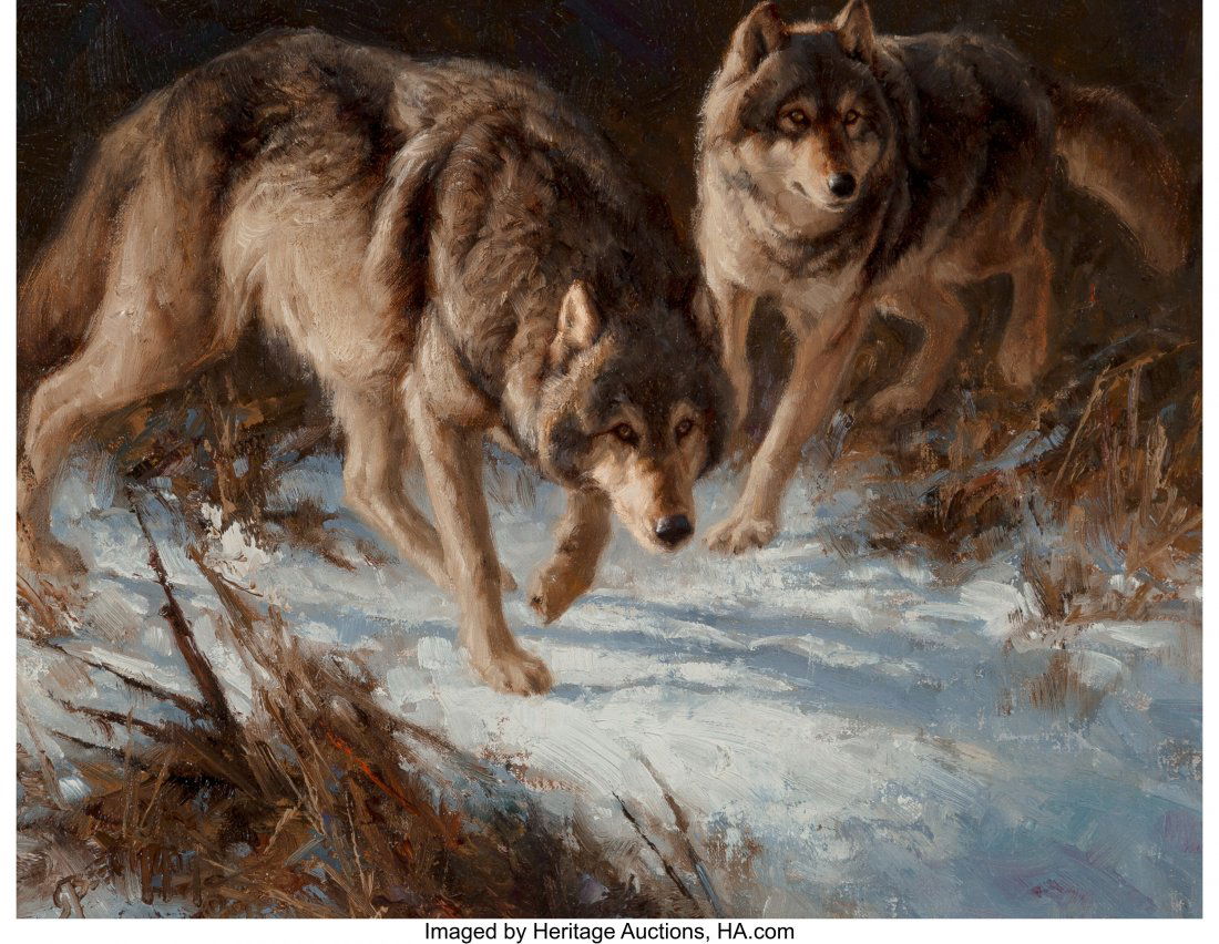 Greg Beecham (American, b. 1954) Hunting Buddies: Greg Beecham (American, b. 1954) Hunting Buddies Oil on canvas laid on panel 9 x 12 inches (22.9 x 30.5 cm) Signed lower left: G Beecham Signed and inscribed on the reverse: All Reproduction / rights