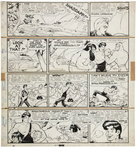 Al Capp Li'l Abner Sunday Comic Strip Original A: Al Capp Li'l Abner Sunday Comic Strip Original Art dated 5-6-45