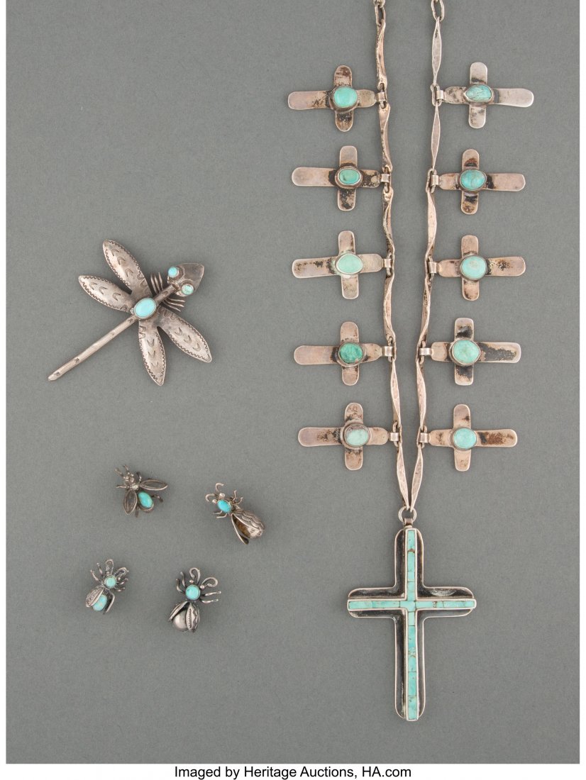 Six Navajo Jewelry Items  c. 1965 and 1970  incl (1 of 2)