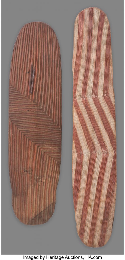 Two Aboriginal Shields (wunda)  Australia, early (1 of 2)
