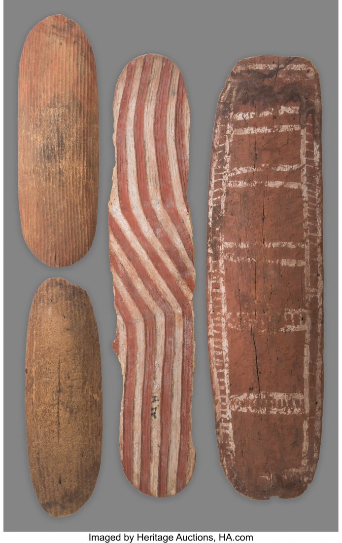 Three Aboriginal Shields and One Bowl  Australia (1 of 2)