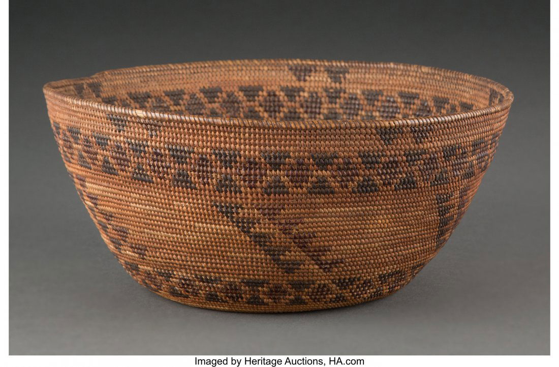 A Yokuts Polychrome Coiled Bowl   Provenance:  C (1 of 3)