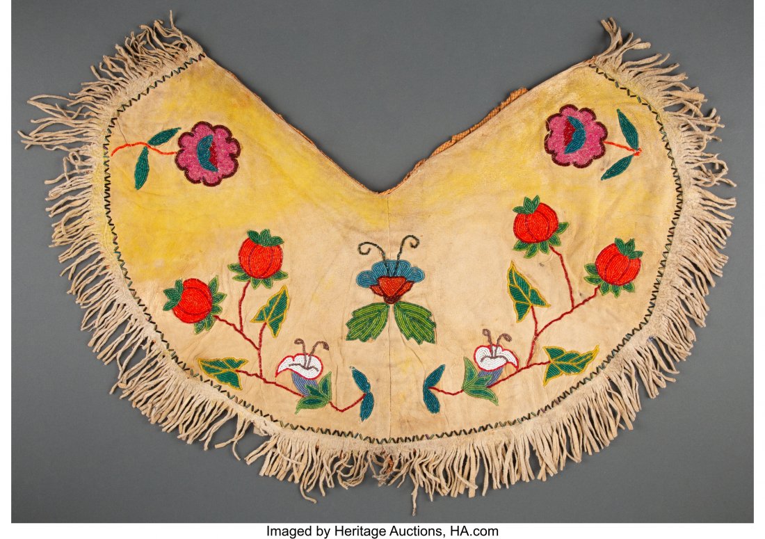 A Plateau Beaded Hide Cape  Provenance:  Collect (1 of 2)