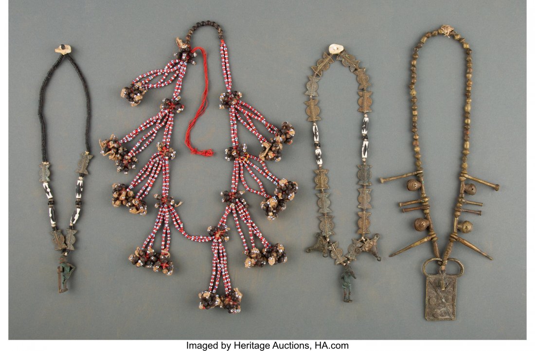 Four West African Necklaces  including two simil (1 of 1)