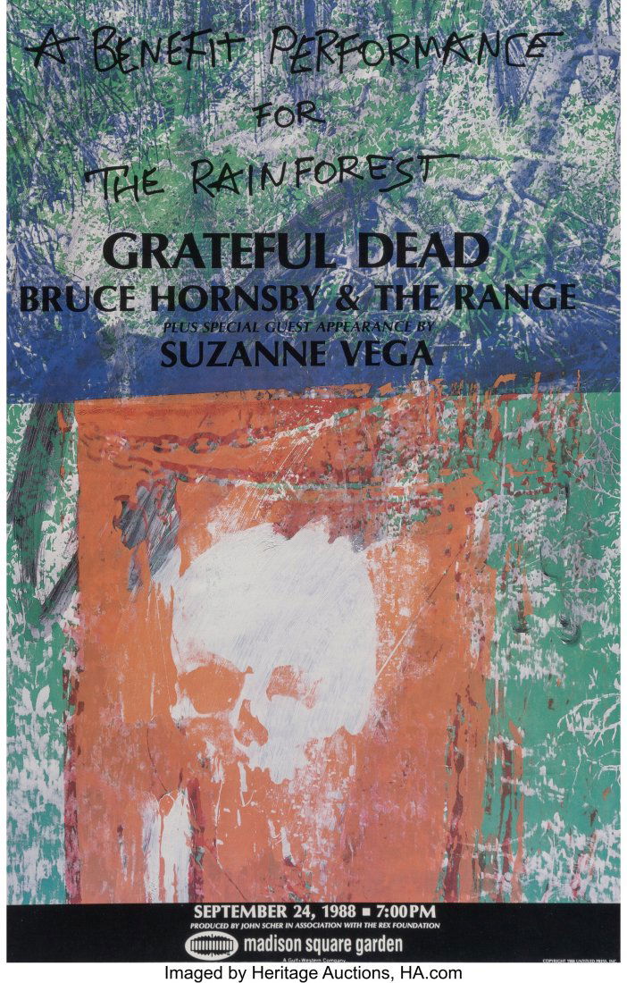 Robert Rauschenberg (American, 1925-2008) Gratef: Robert Rauschenberg (American, 1925-2008) Grateful Dead Offset lithograph in colors on paper 28-3/4 x 17-3/4 inches (73 x 45.1 cm) (sight) HID03101062020 © 2020 Heritage Auctions | All Rights Res