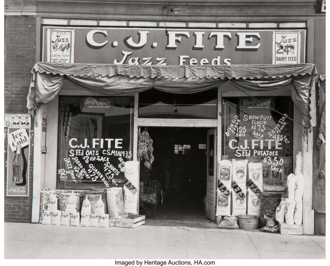 Walker Evans (American, 1903-1975) Group of 5 Ph: Walker Evans (American, 1903-1975) Group of 5 Photographs of the Rural South, 1935-1936 Gelatin silver, printed later 7 x 9-1/2 inches (17.8 x 24.1 cm); and the reverse Titles include: Alabama feed st