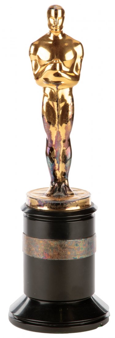 Special Oscar Presented to Hollywood Legend and: Special Oscar Presented to Hollywood Legend and "King of Comedy" Mack Sennett (1932). Vintage original special Oscar trophy awarded to Mack Sennett "For His Lasting Contributions to the Comedy Techniq