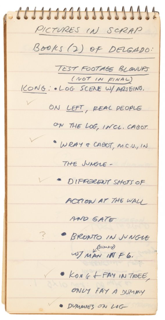 Orville Goldner Typed Letter with Hand Annotatio: Orville Goldner Typed Letter with Hand Annotations Describing Work with Willis O’Brien on King Kong (1972). Vintage original 10-page letter typed on Orville Gardner Visual Americana stationery. 