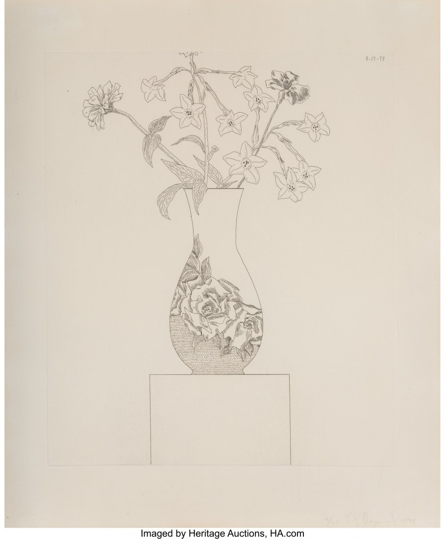 Ed Baynard (1940-2016) Untitled (two works), fro: Ed Baynard (1940-2016) Untitled (two works), from Flowers Portfolio, 1979 Etchings on T.H. Saunders paper 22-3/4 x 18-3/4 inches (57.8 x 47.6 cm) (sheet, each) Ed. 2/24 Each work is signed, numbered,