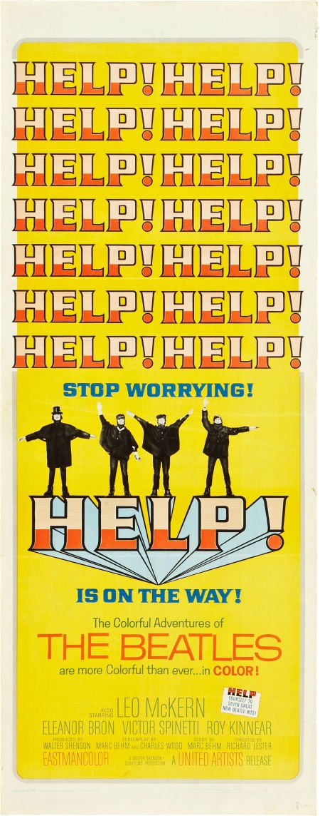 Help! (United Artists, 1965). Insert (14" X 36")