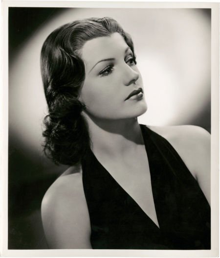 Rita Hayworth in "Susan and God" by Laszlo Willi: Rita Hayworth in "Susan and God" by Laszlo Willinger (MGM, 1940). Portrait (8" X 9.5").