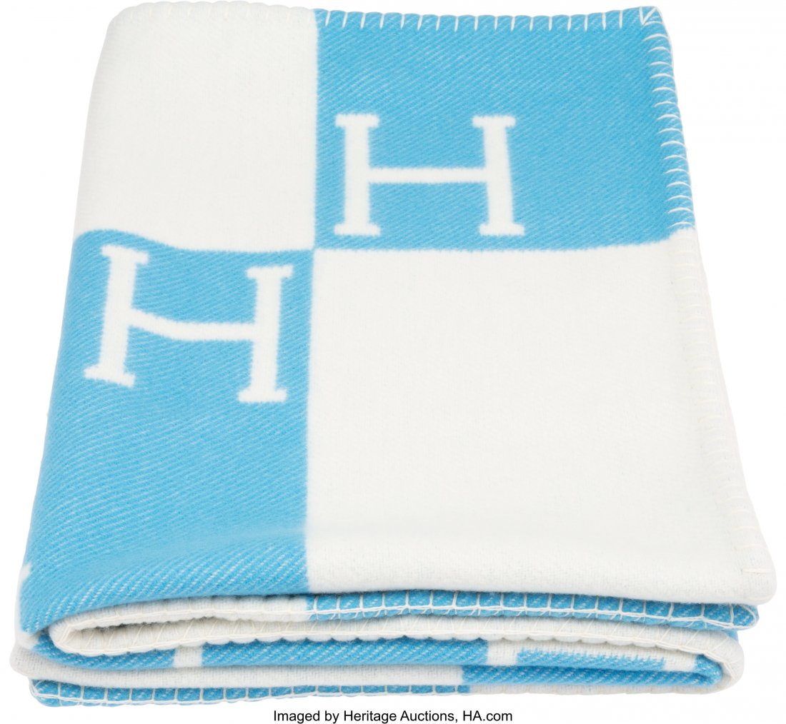 Hermès Bleu Genièvre Avalon Baby Blanket Condi (1 of 3)