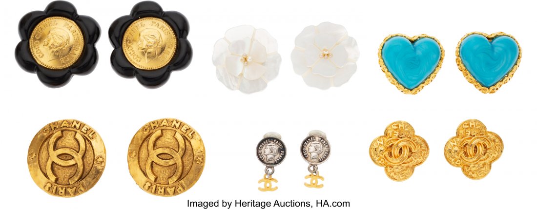 Chanel Set of Six: Assorted Earrings Condition (1 of 1)