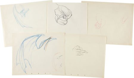 Fantasia "Night on Bald Mountain" Design Drawing: Fantasia "Night on Bald Mountain" Design Drawings. A set of on